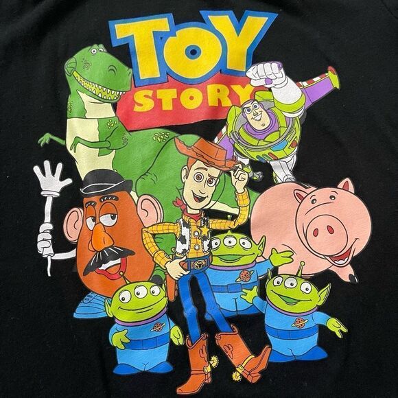 Toy Story Disney Pixar Juniors’ Scoop Neck Short Sleeve Black Graphic Tee Small - Picture 6 of 8